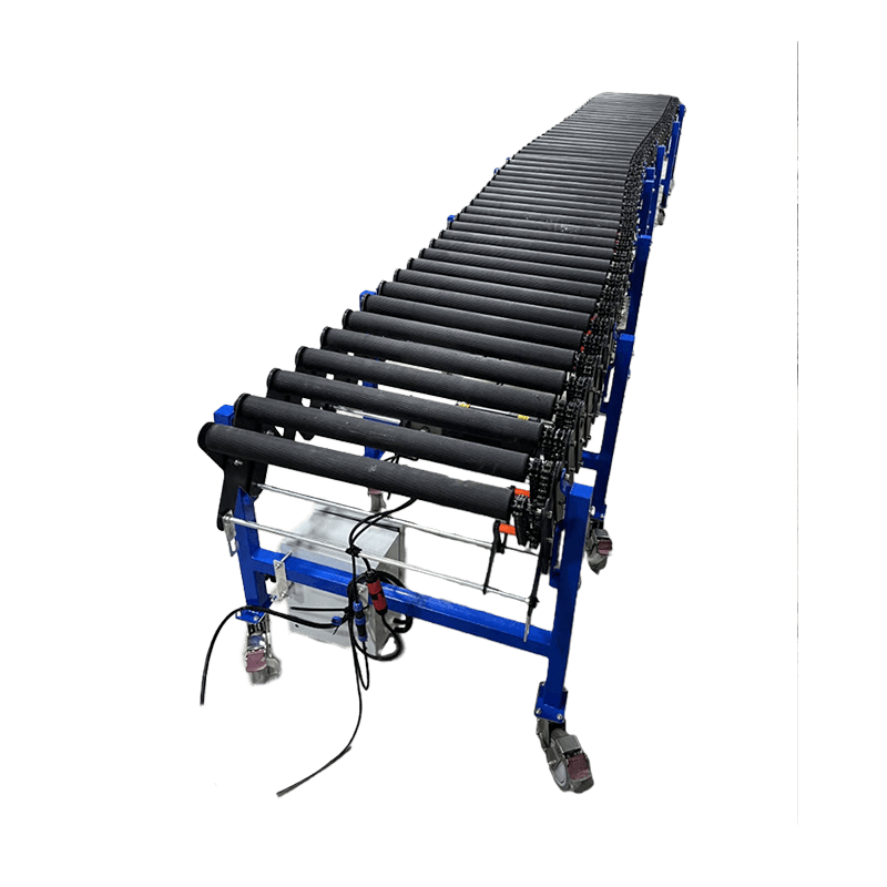 包胶链条动力滚筒输送机